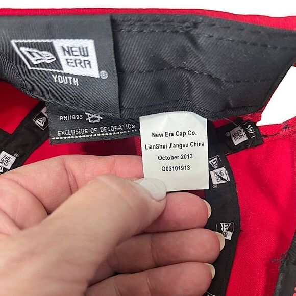 New Era Youth Washington Nationals Military Style Red Cadet Hat - Picture 7 of 11